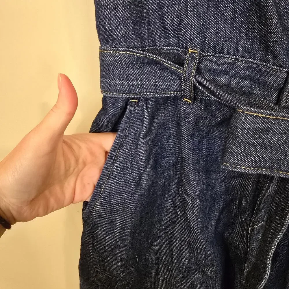 NEW NWT Women's J. Crew Denim Button Front Belted Shirt Dress | Size 2 - Picture 6 of 10